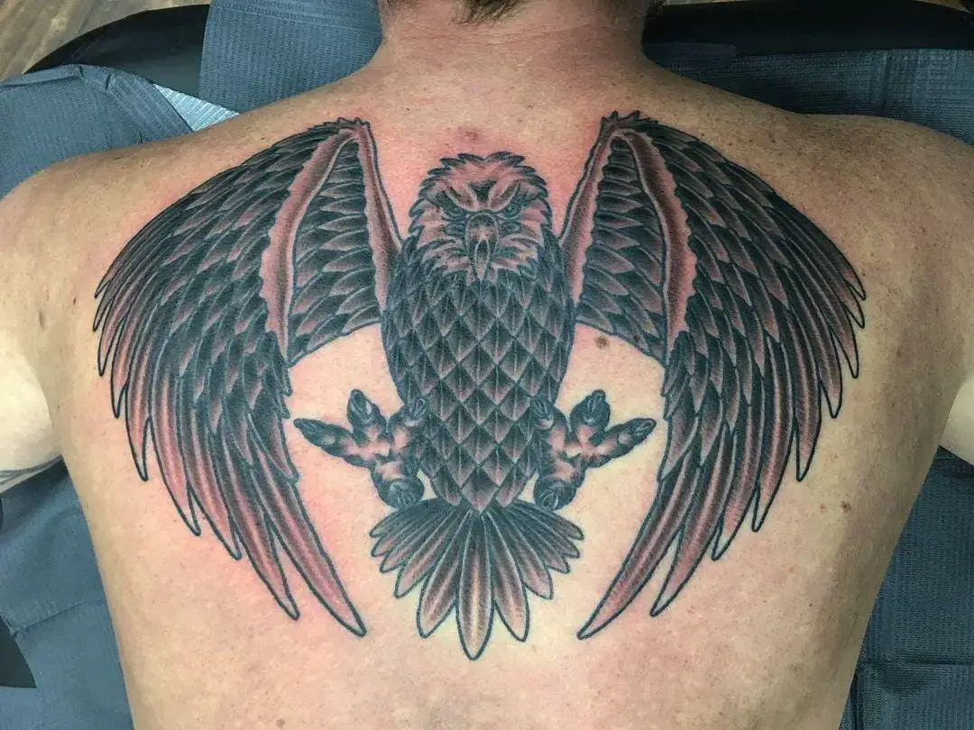 93 Stunning Back Eagle Tattoos You Should Try Now