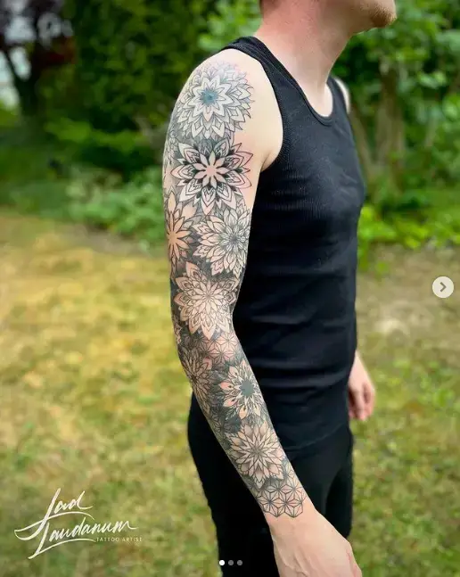 Dynamic Ink Mandala Tattoo
