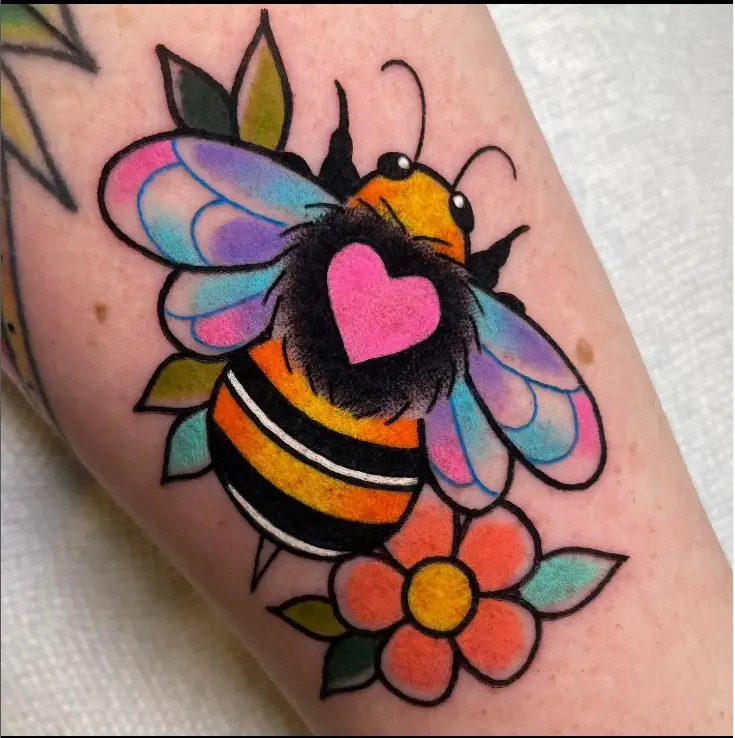 Honey bee tattoo