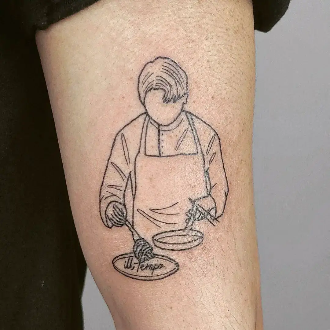 Culinary Art Chef Tattoo Designs - Love Cooking Chef Tattoo Ideas