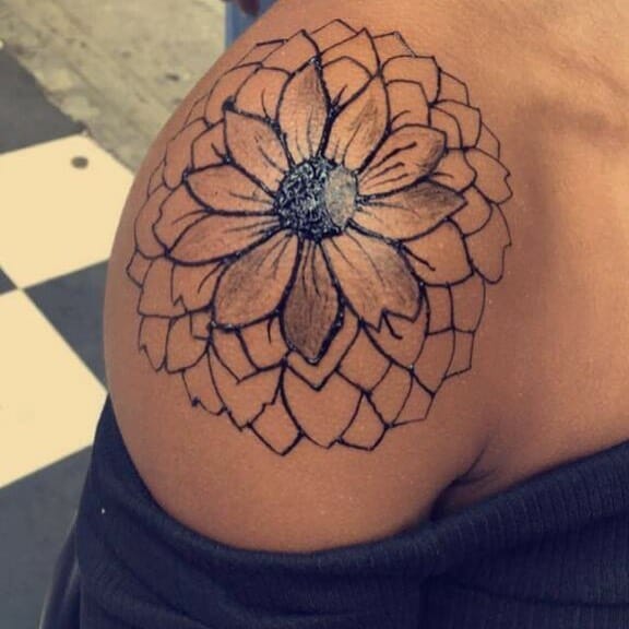 Small Flower Henna Tattoo