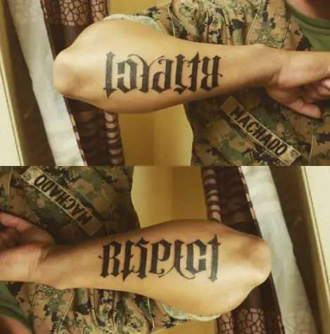 6 Stunning Loyalty Respect Ambigram Tattoo